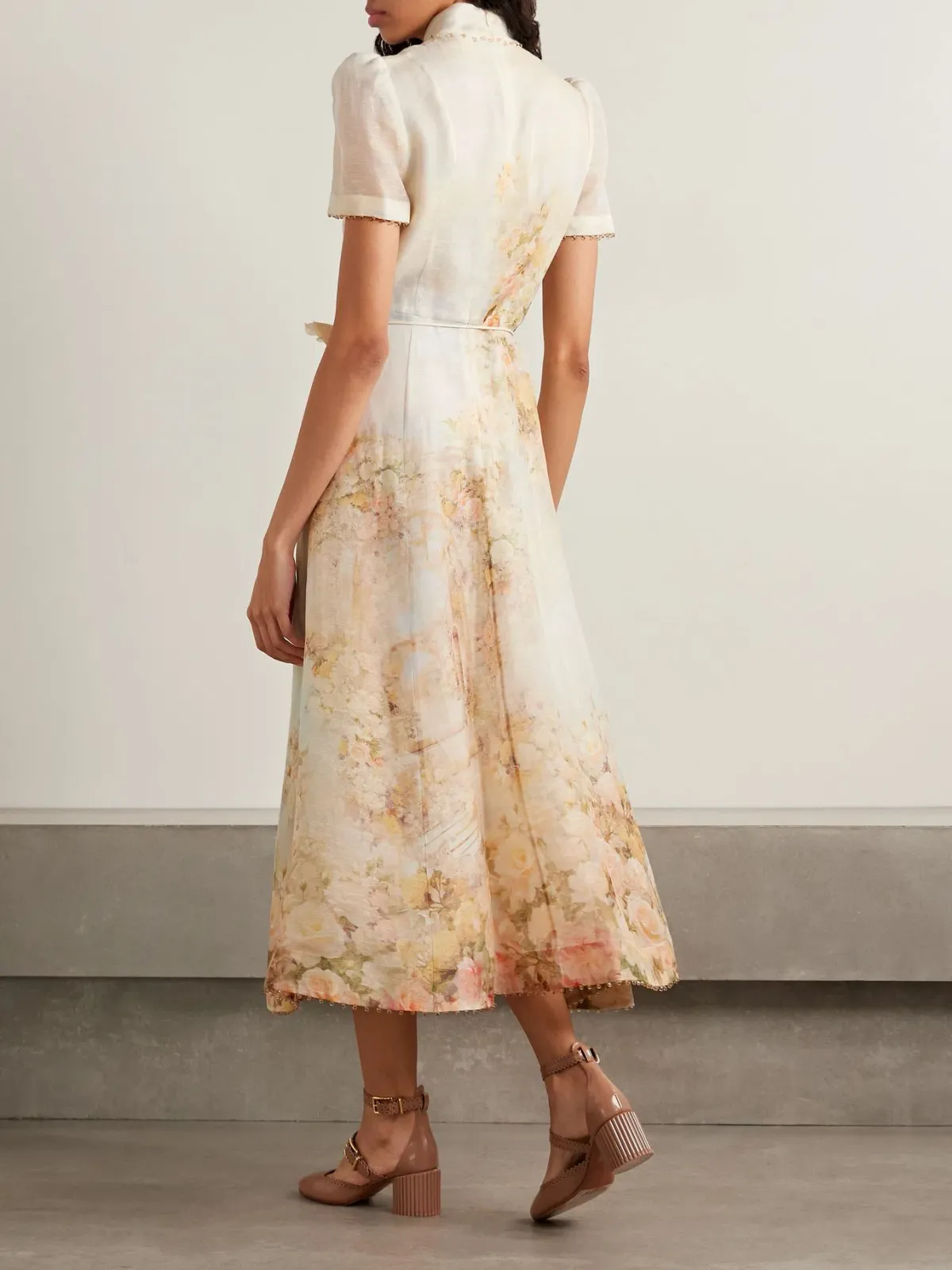 Zimmermann Memento Picnic Midi Dress in Rose Arbor size 3 au 14 - Image 2