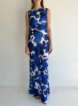 By Nicola Juno Maxi Dress in Blue Petal Size 8 for rent on The Volte - image 8
