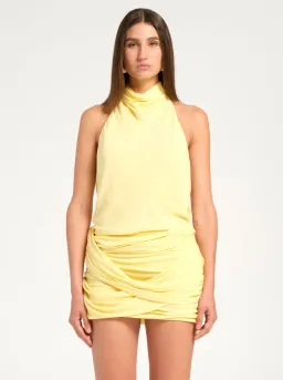 Benni Maisie Butter Yellow Mini Dress Size 8 for rent on The Volte - image 3