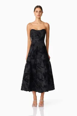 Elliatt Asher Sweetheart Midi Dress Black 8 for rent on The Volte - image 2