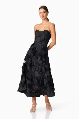 Elliatt Asher Sweetheart Midi Dress Black 8 for rent on The Volte - image 1