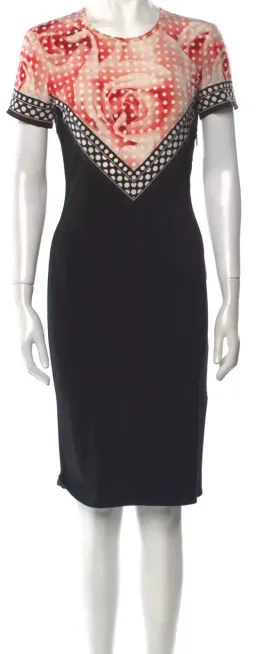 Roberto Cavalli Rose knee length dress for rent on The Volte - image 1