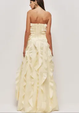 Aje Allaire Gown in Butter Yellow Size 12 for rent on The Volte - image 2