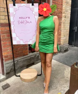 Rachel Gilbert Green Marco Mini Dress Size 8 (Size 1) for rent on The Volte - image 3