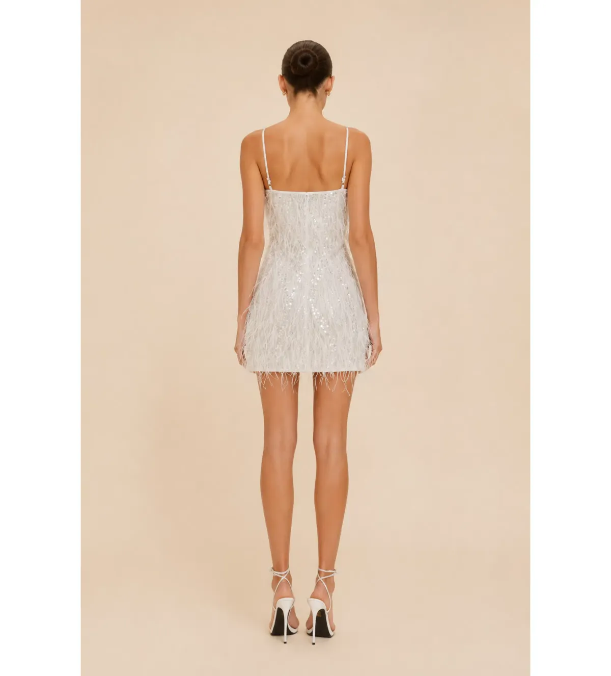 Rachel Gilbert Cynthia Mini Dress in Ivory Size 0/AU6 - Image 2