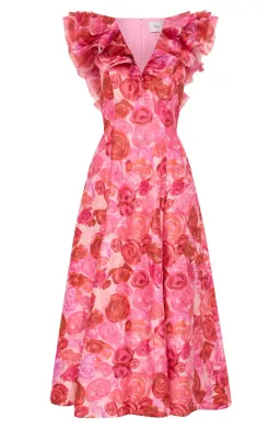 Aje enchanted plunged midi dress 12 for rent on The Volte - image 2