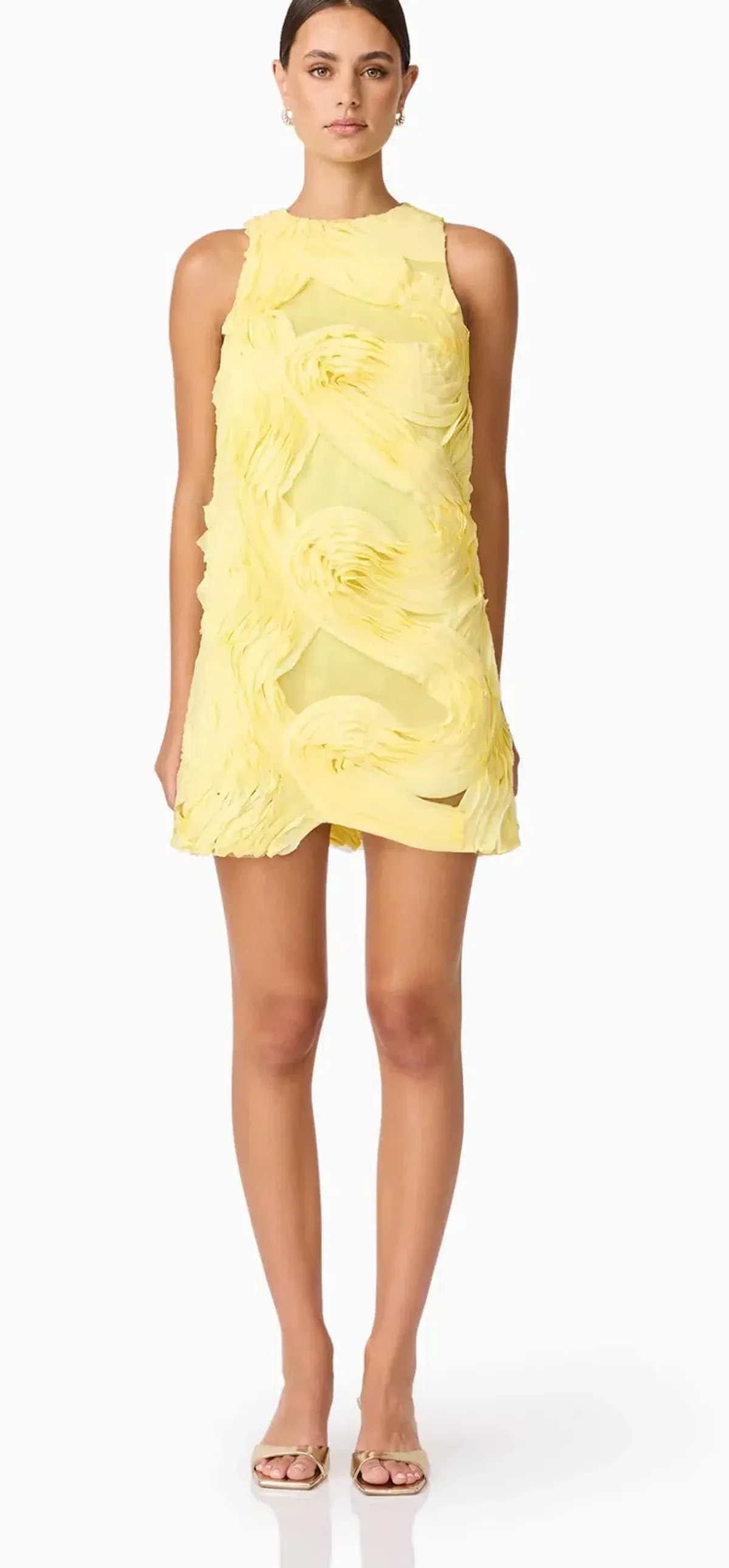 Elliatt Yellow Mini Dress Size 6 - Image 1