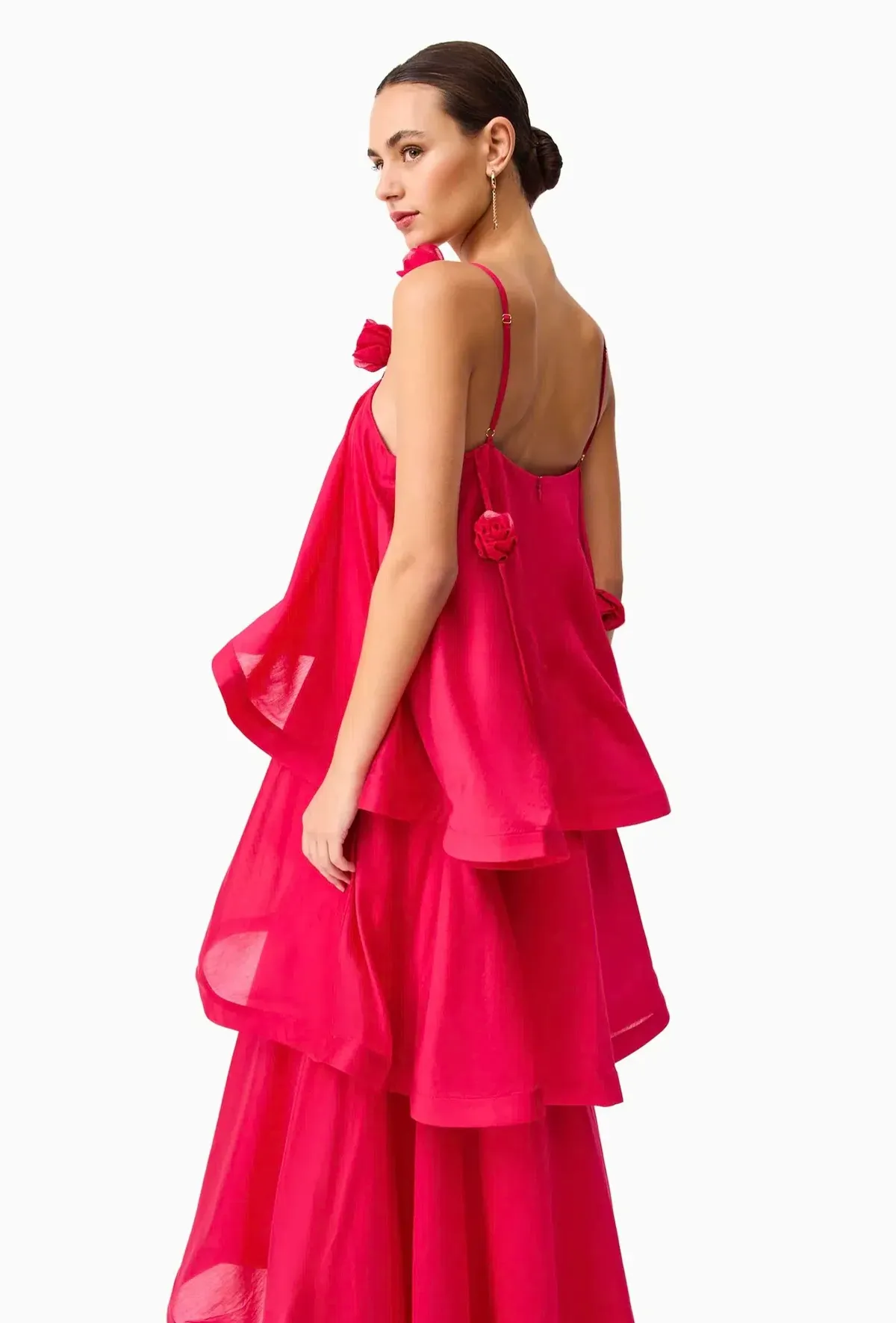 Elliatt Thalia Tiered Gown in Pink Size Small - Image 4