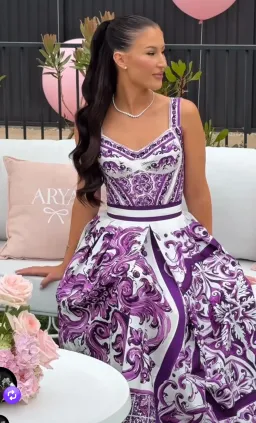 DOLCE & GABBANA Majolica print bustier and skirt (AU 6) for rent on The Volte - image 1