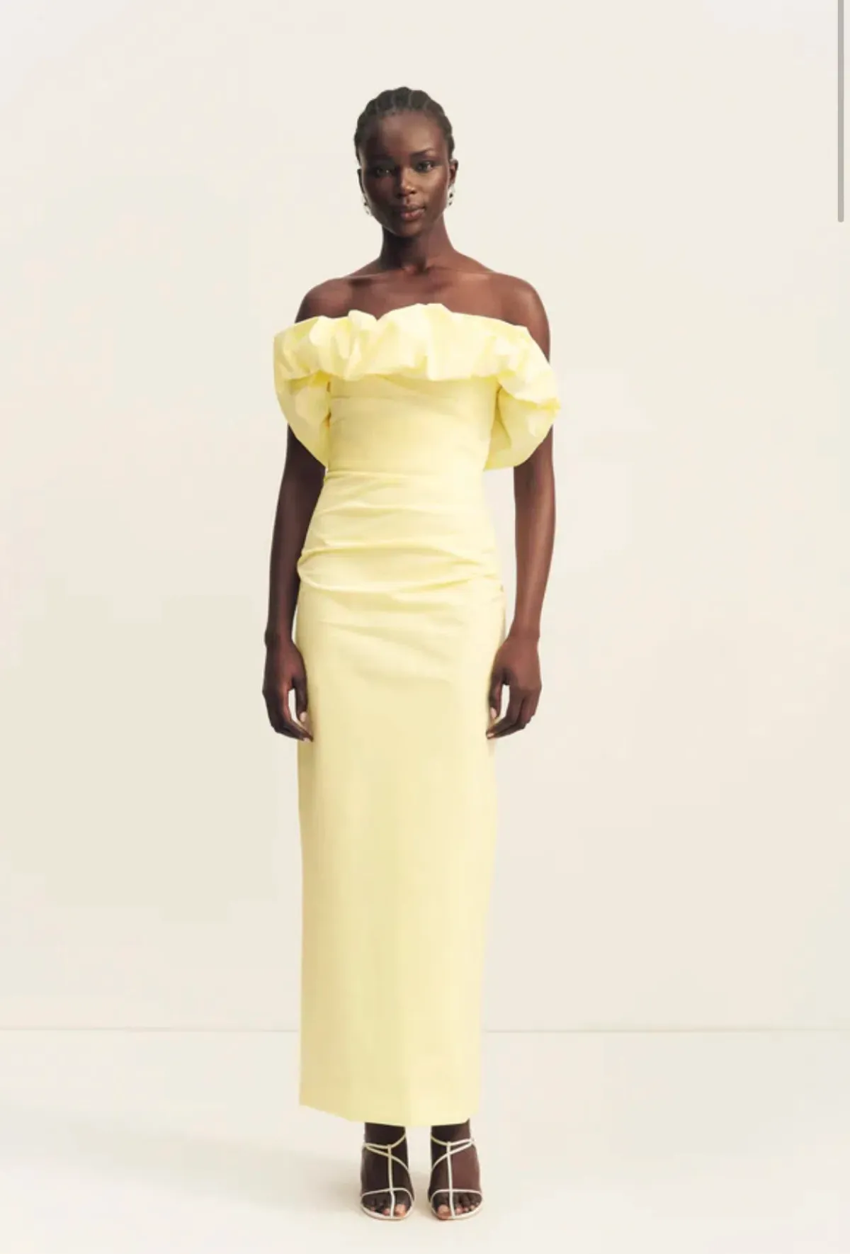 Campbell Strapless Bubble Maxi Dress - Lemonade - Image 3