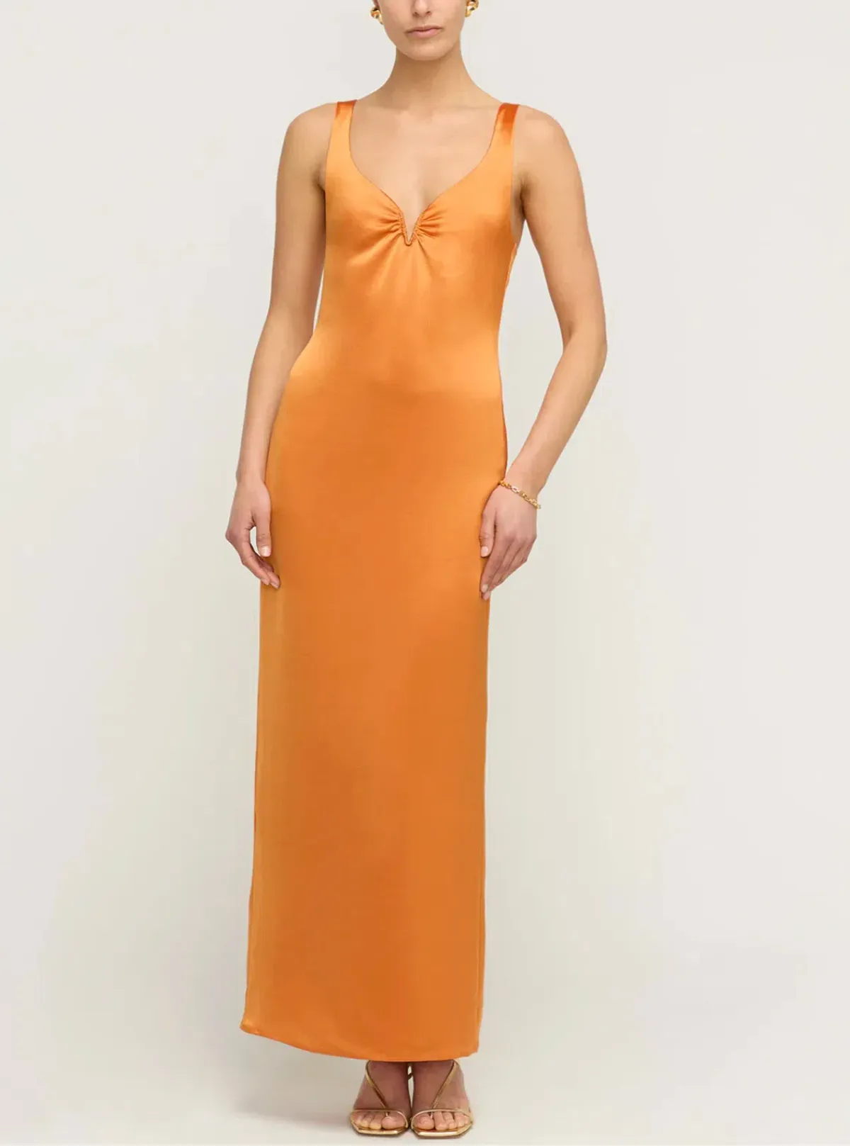 Anna Quan Liliana midi dress in kumquat size AU12 - Image 1