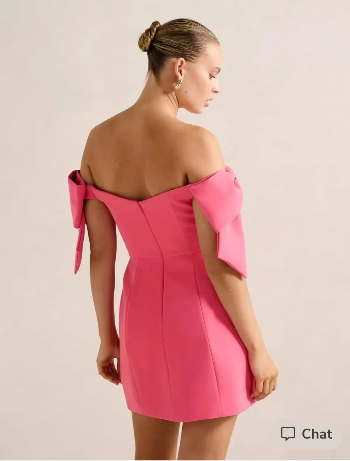 Forever New - Adalyn Mini Bow Dress Hot Pink Size 12  - Image 2