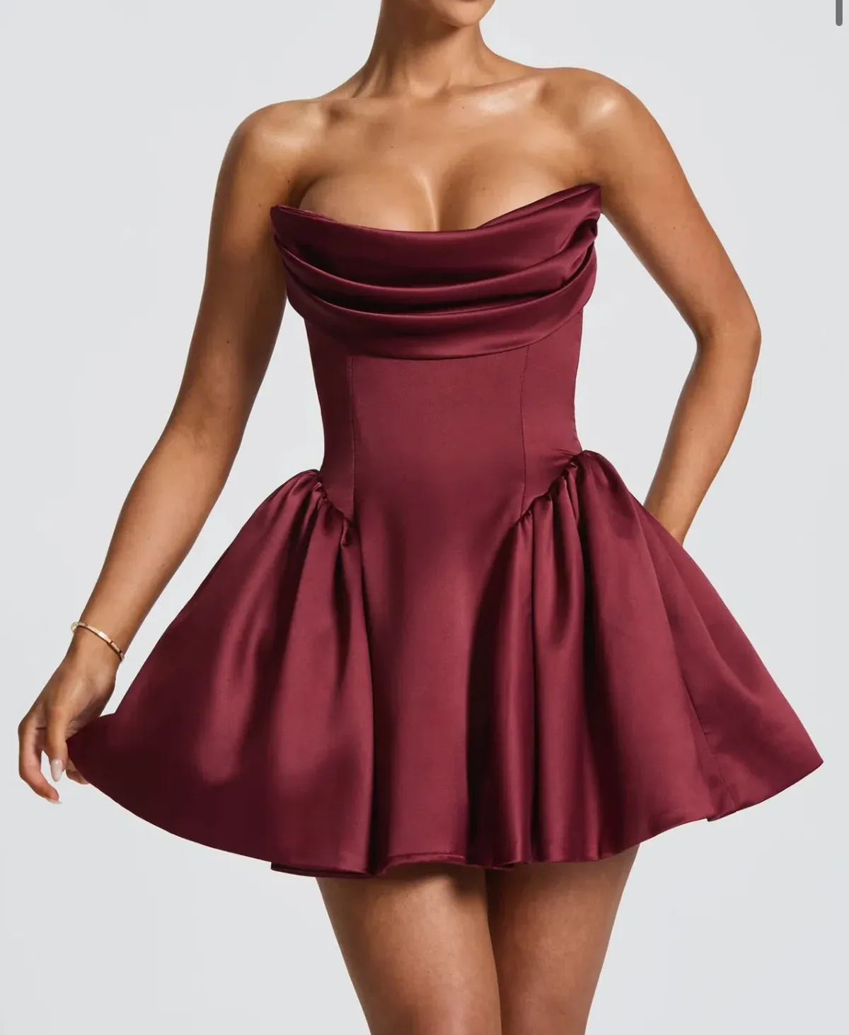 Baby Boo - Trinity Mini Dress Burgundy Size 12 - Image 1