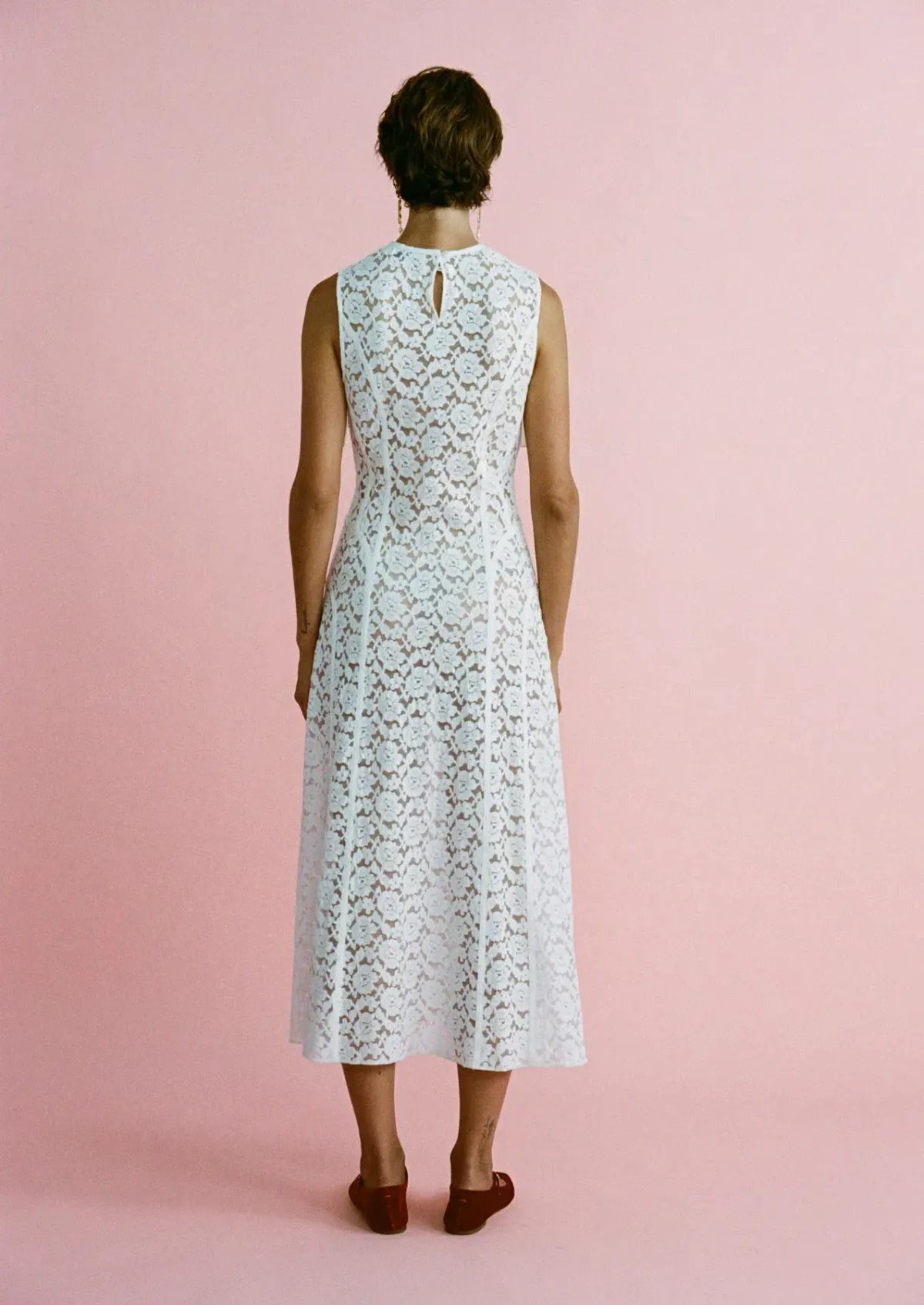 Lovaan Audrey Dress White Size 8 - Image 3