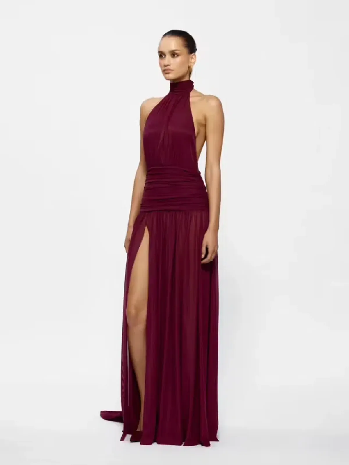 Effie Kats Verity Maxi Gown Burgundy Size M / AU 10 - Image 2