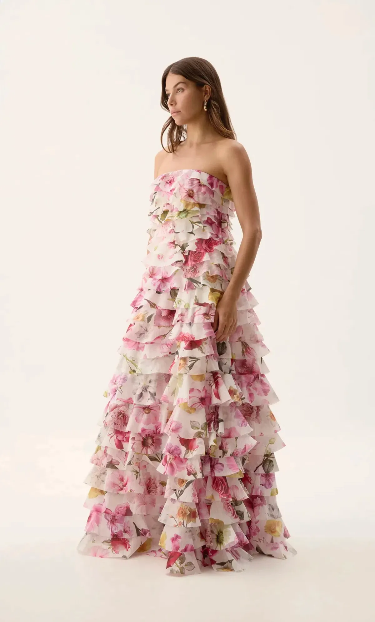 Aje / Fleur Pleated Gown / Collage Floral / Size 12 - Image 3