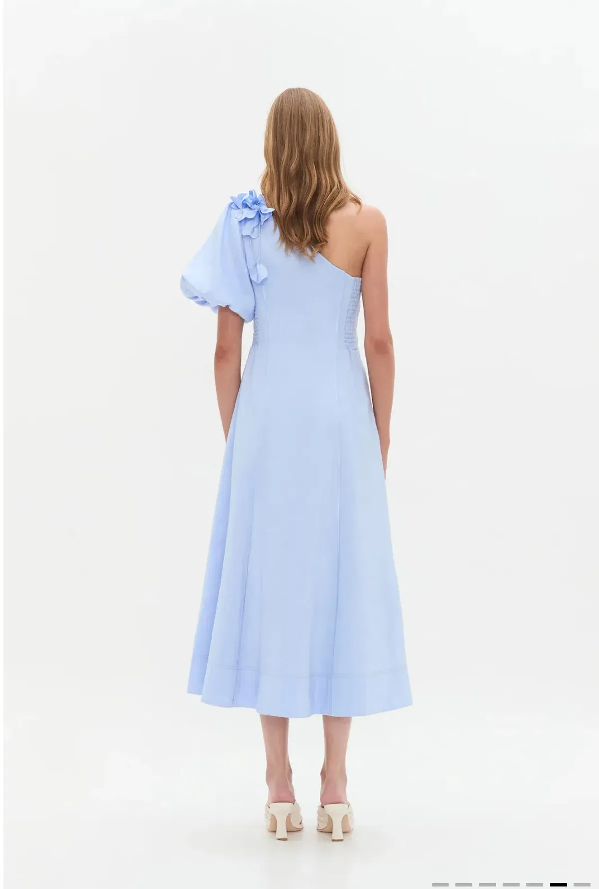 Aje Camille Midi Dress Pale Blue Size 10 - Image 3