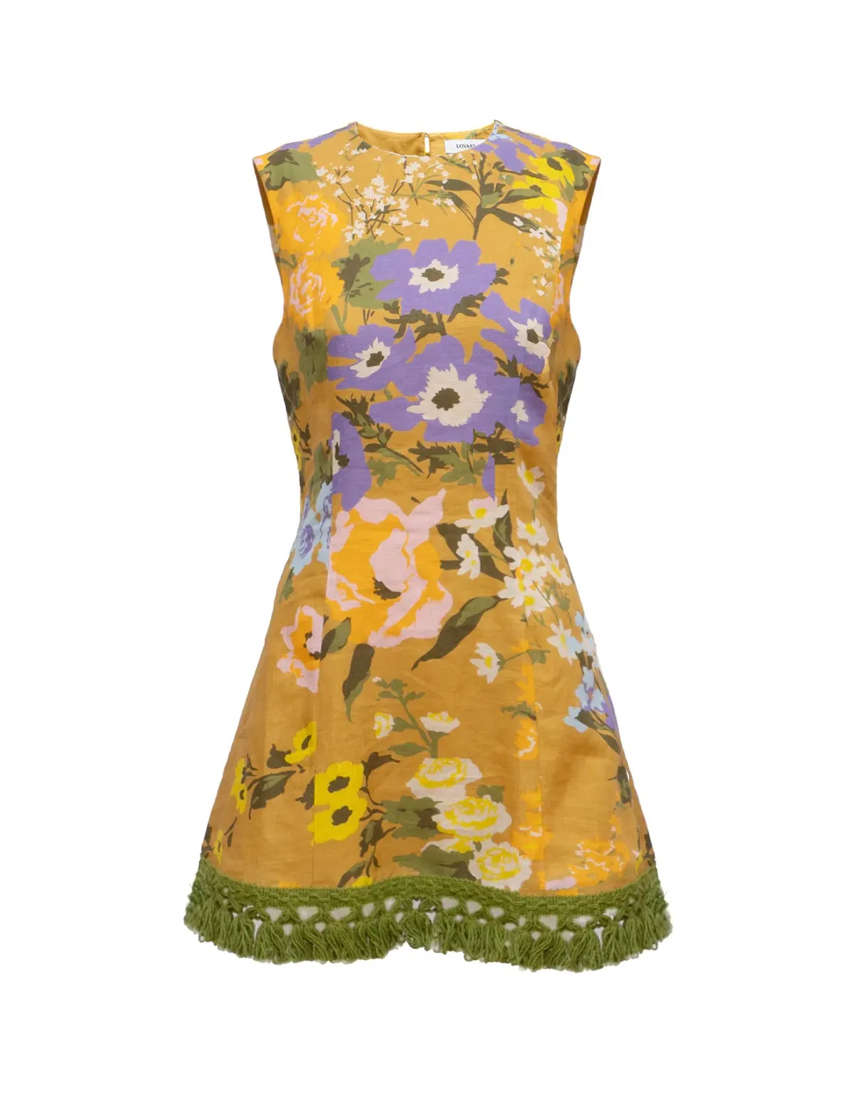 Lovaan Mathilda Dress Yellow Floral Size 6 - Image 5