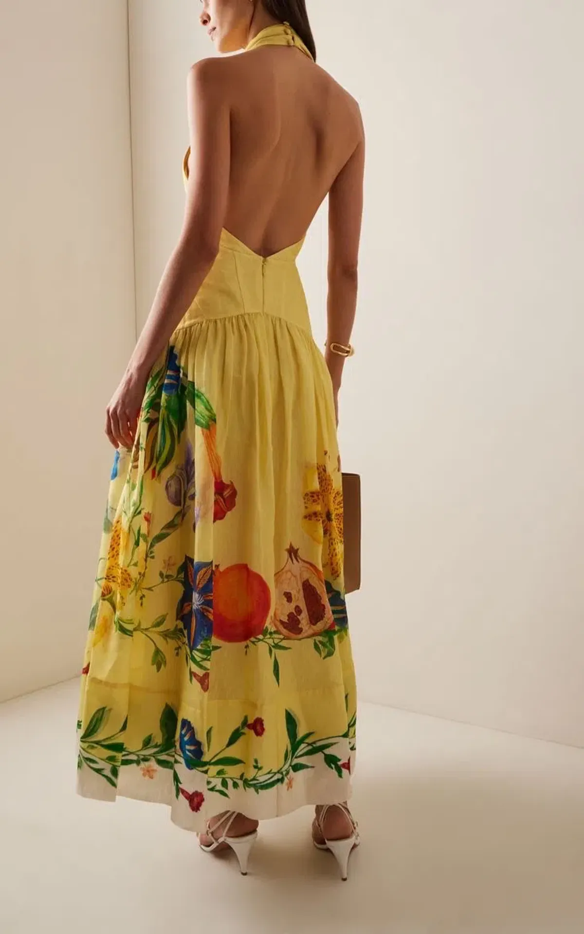 Alemais Dahlia Halter Maxi Gown Yellow Size AU 10 - Image 9