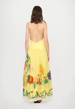 Alemais Dahlia Halter Maxi Gown Yellow Size AU 10 for rent on The Volte - image 15