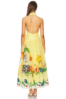 Alemais Dahlia Halter Maxi Gown Yellow Size AU 10 for rent on The Volte - image 18