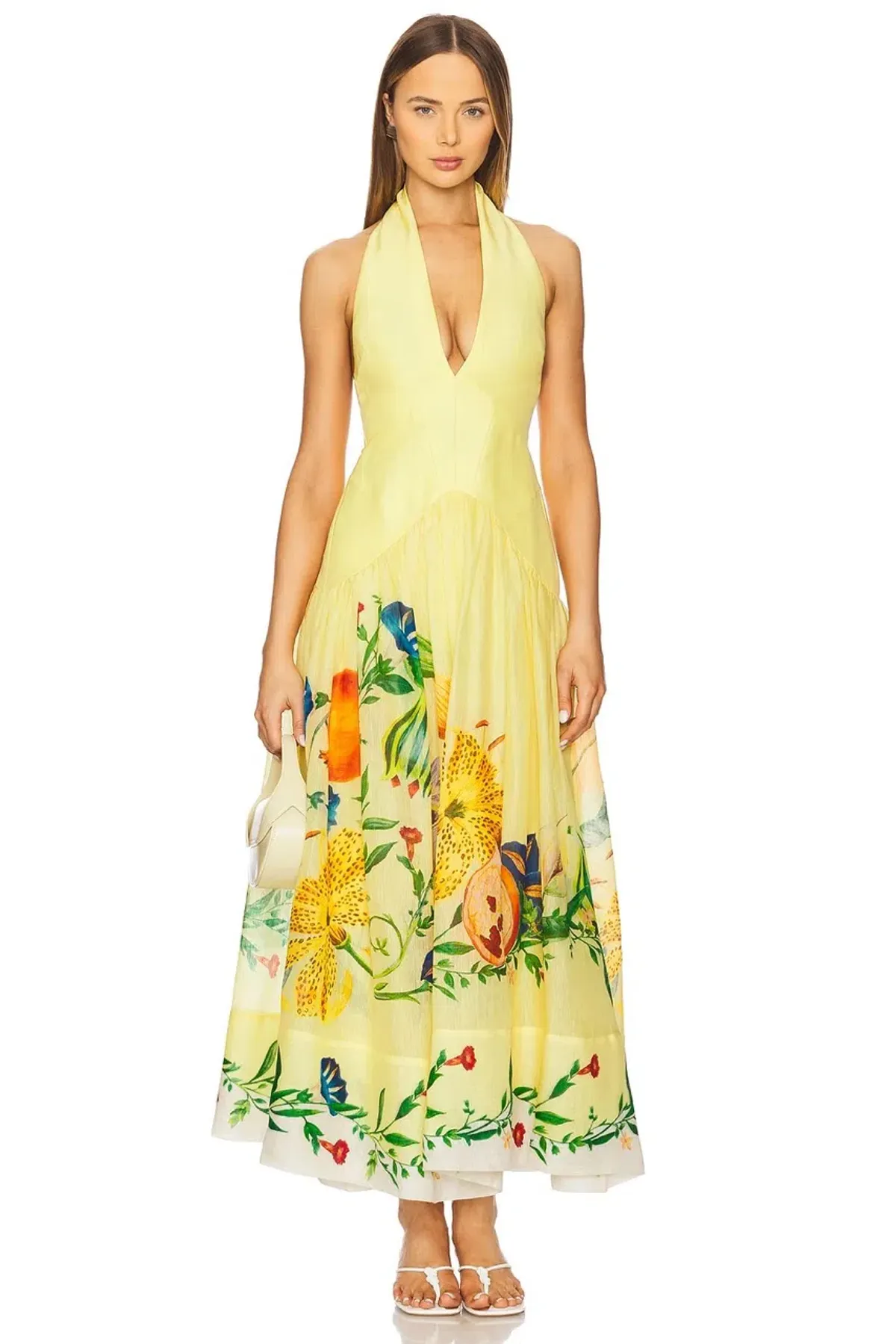 Alemais Dahlia Halter Maxi Gown Yellow Size AU 10 - Image 16