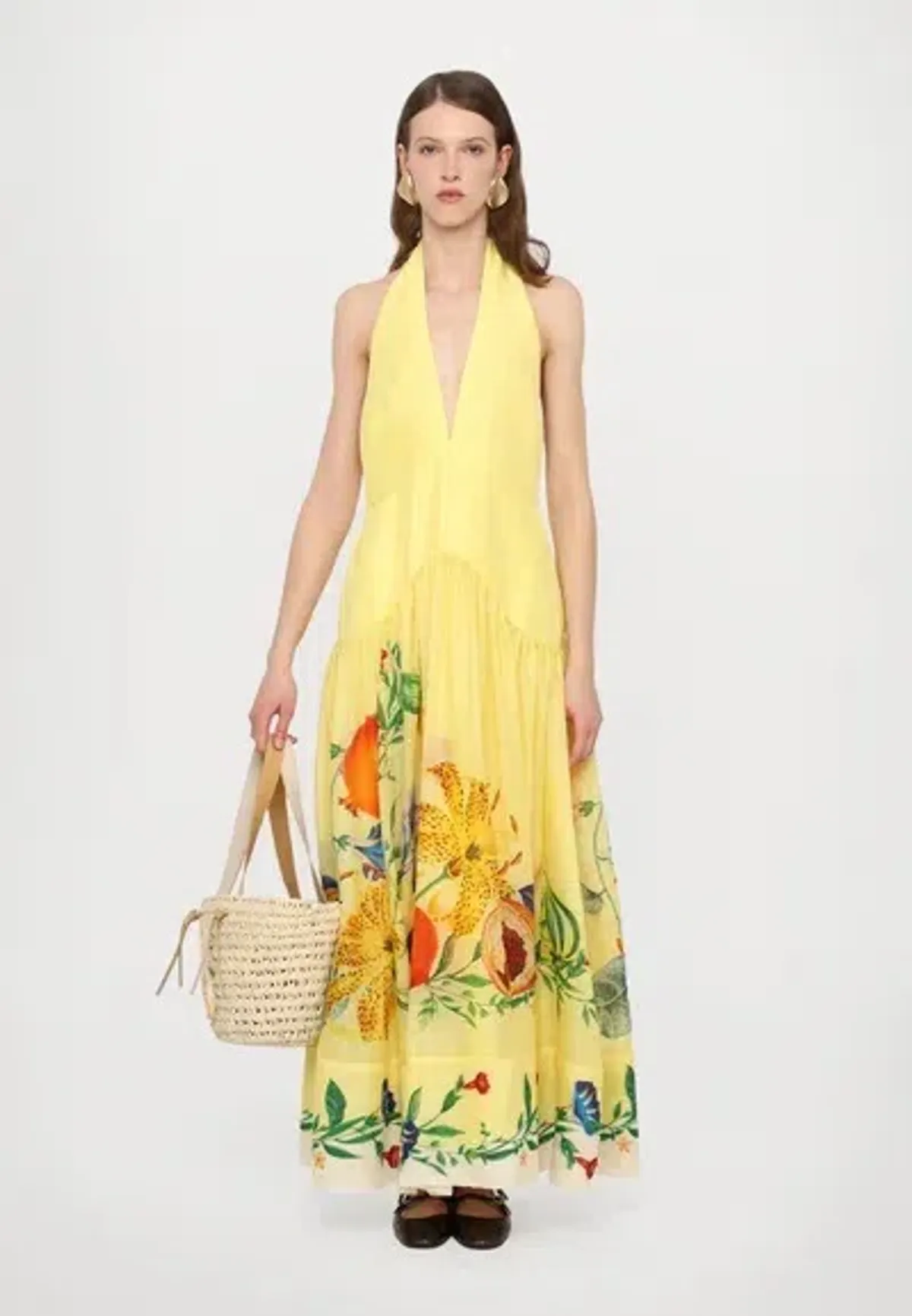 Alemais Dahlia Halter Maxi Gown Yellow Size AU 10 - Image 13
