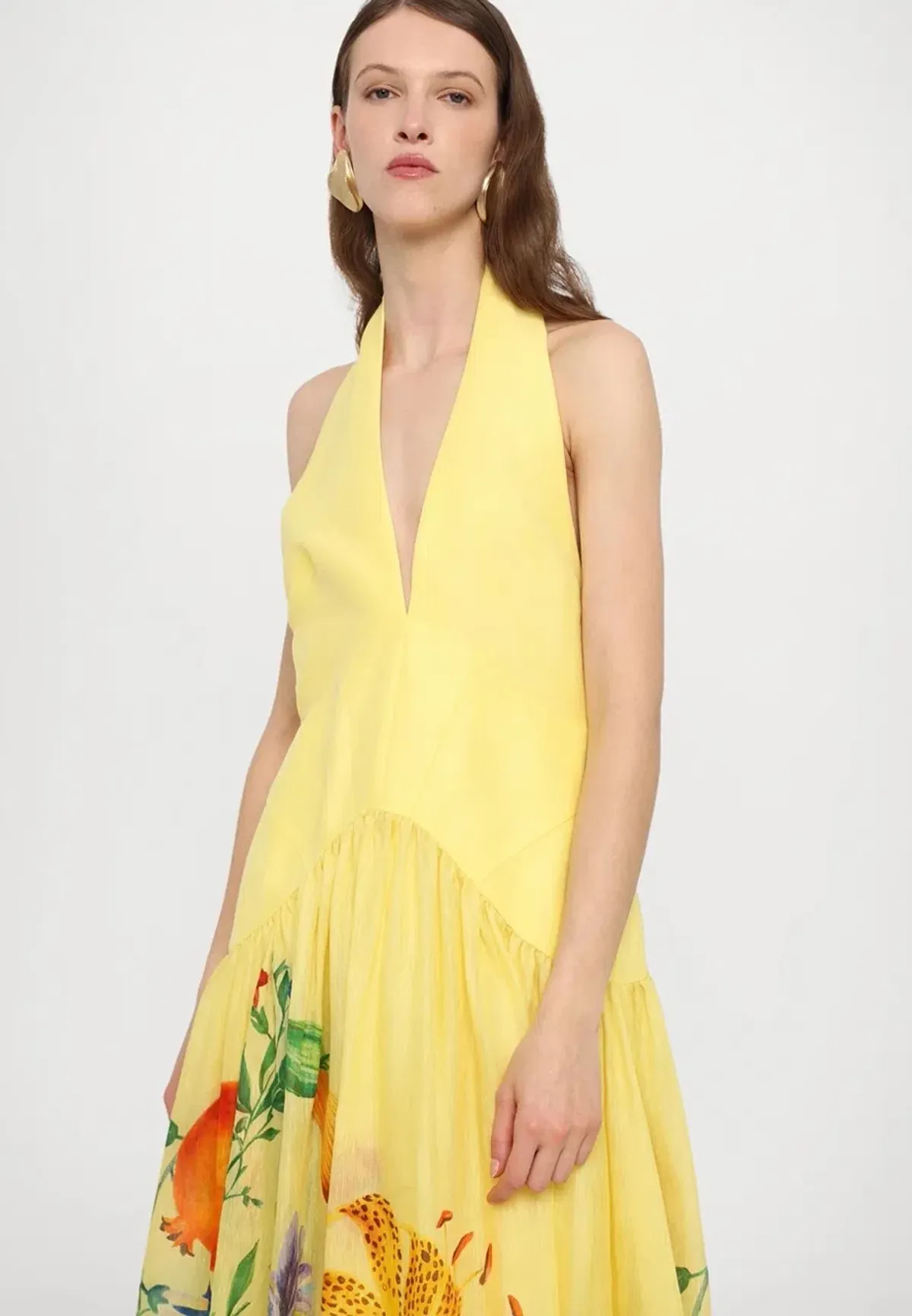 Alemais Dahlia Halter Maxi Gown Yellow Size AU 10 - Image 24