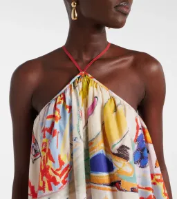 ALEMAIS La Charrasca Halter Mini Dress Multi Size 10 AU for rent on The Volte - image 2