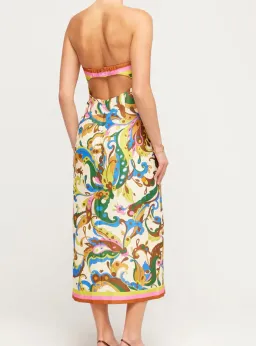 ALEMAIS Ozma Bodice Dress Exclusive Print Cream 10 AU for rent on The Volte - image 6