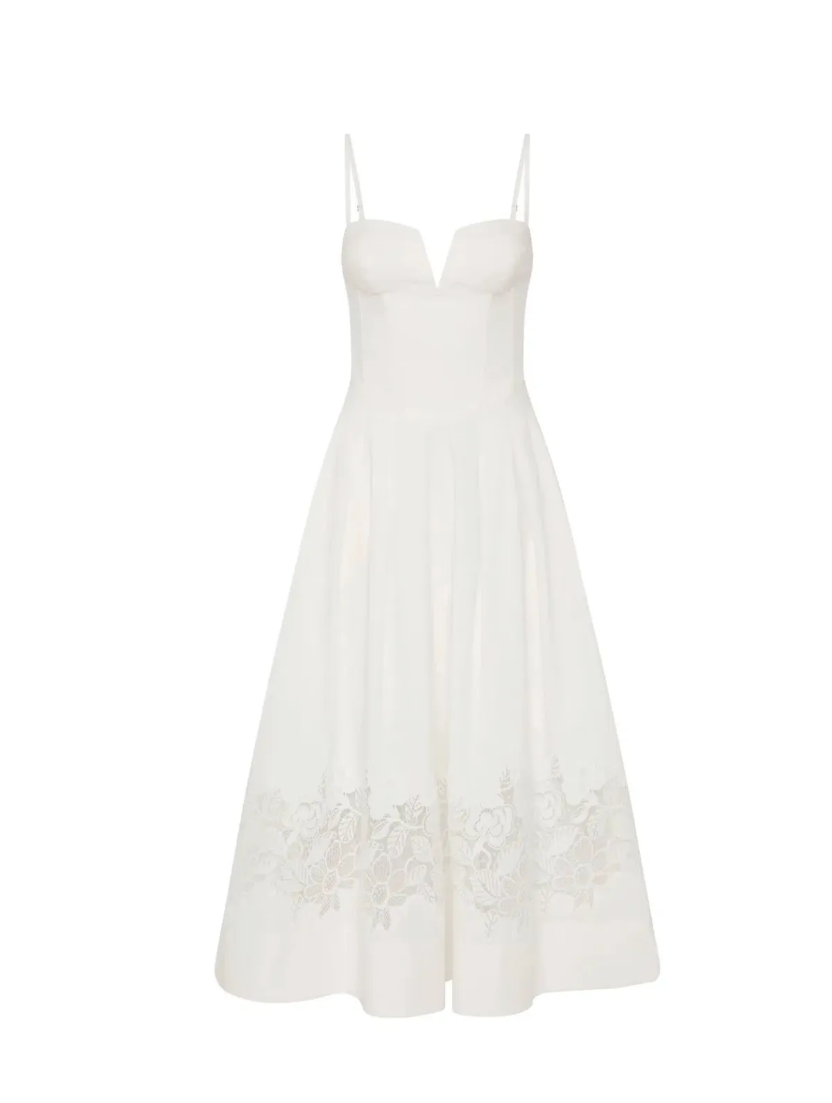 Rebecca Vallance Montreux Midi Dress White Size 12 - Image 3