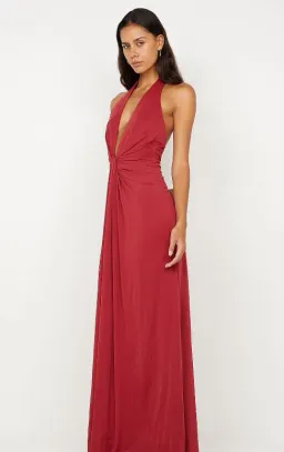 Bec and Bridge Susie Plunge Maxi Dress in Cherry Size 8 for rent on The Volte - image 3