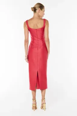 Manning Cartell Love Blossoms Raffia Midi Dress In Red Size 10 for rent on The Volte - image 3
