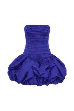 AJE Violette Bubble Hem Mini Dress in Cobalt Size 8 for rent on The Volte - image 4