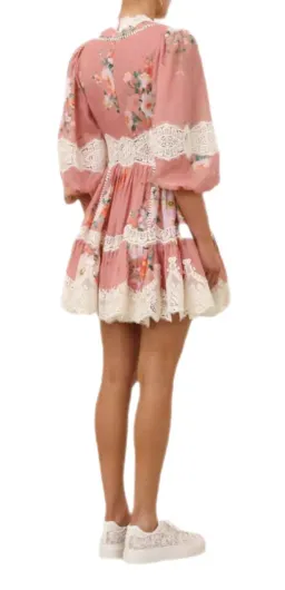 Zimmermann Everley Lace Trim Mini Dress Size 1 for rent on The Volte - image 2