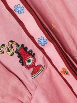 ALEMAIS Timmy Embroidered Mini Dress Pink Size 10 AU for rent on The Volte - image 15