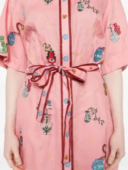 ALEMAIS Timmy Embroidered Mini Dress Pink Size 10 AU for rent on The Volte - image 11