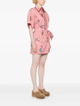 ALEMAIS Timmy Embroidered Shirt & Sarong Skirt Pink Size 10 AU for rent on The Volte - image 11