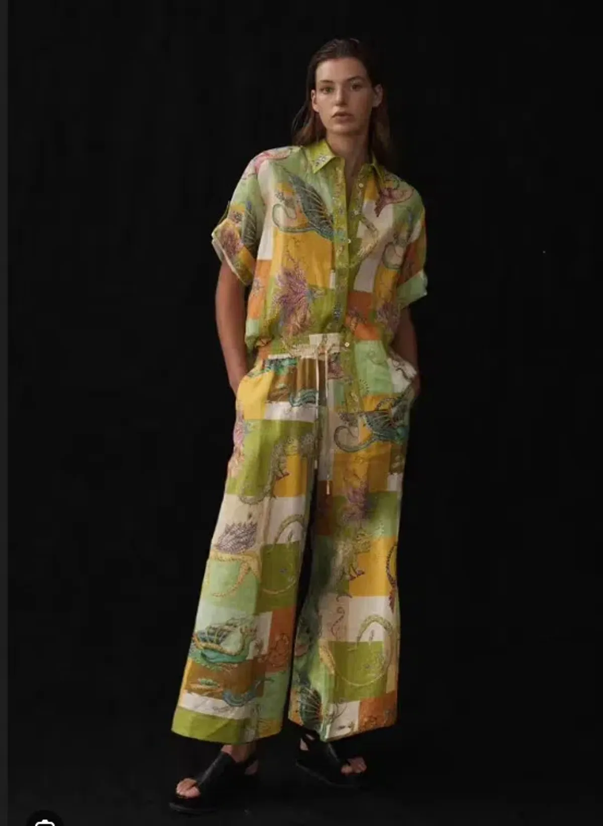Alemais Jerome Shirt and Pants Set Multicolour Print Suit Size 8 - Image 1