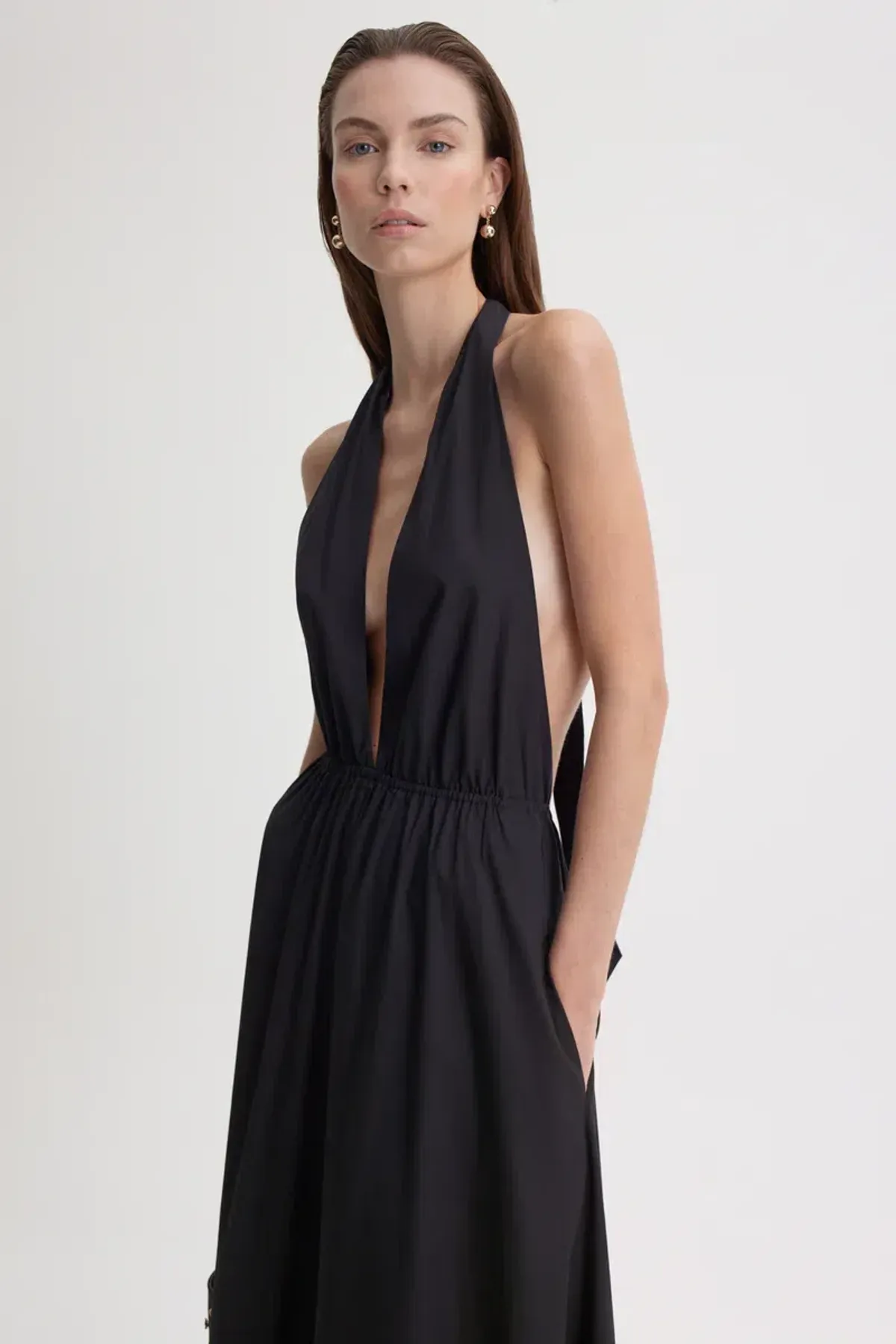 Scanlan Theodore Parachute Cotton Halter Dress Size 10 - Image 5