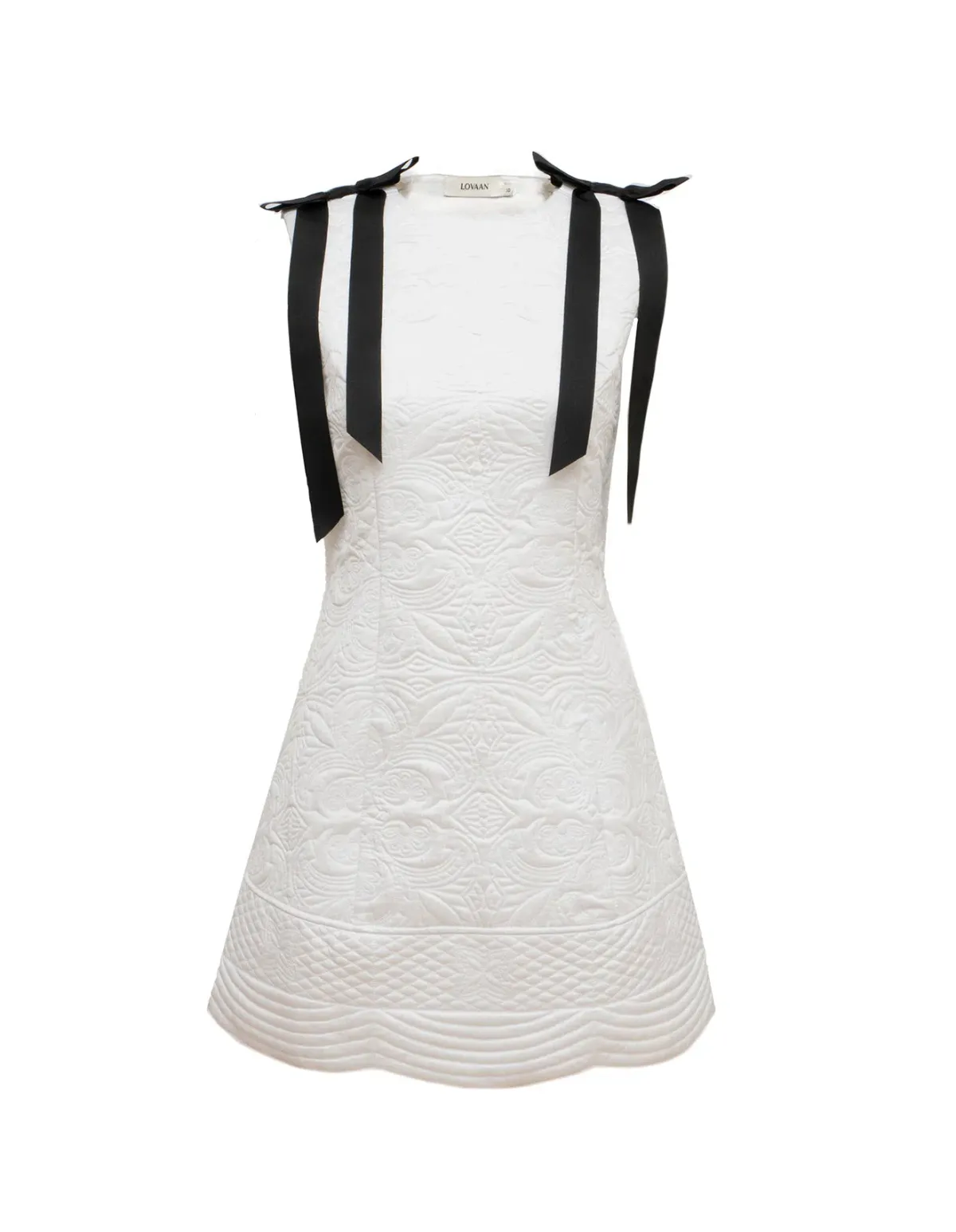 Lovaan Lena Dress Recycled Poly Taffeta White Size 8 - Image 5