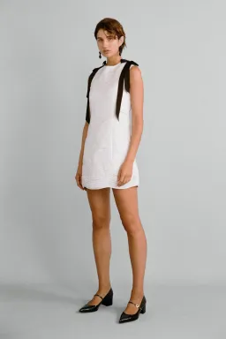 Lovaan Lena Dress Recycled Poly Taffeta White Size 8 for rent on The Volte - image 4