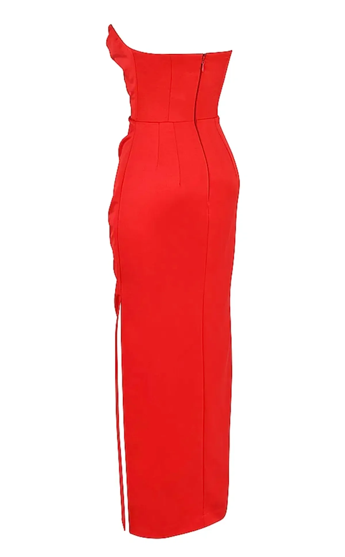 House of CB Adrienne Gathered Strapless Gown (RED) size 8 - Image 4