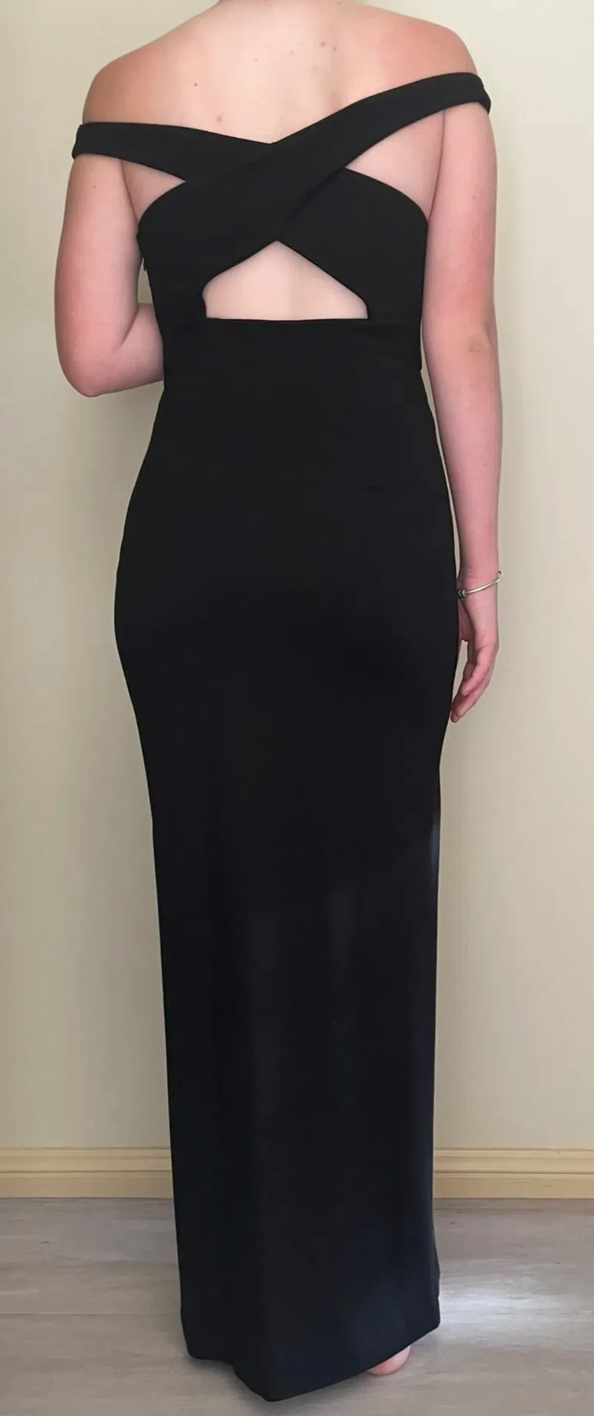 NICHOLAS Event Cross Over Poly-Blend Dress in Black Size 10 - Image 2