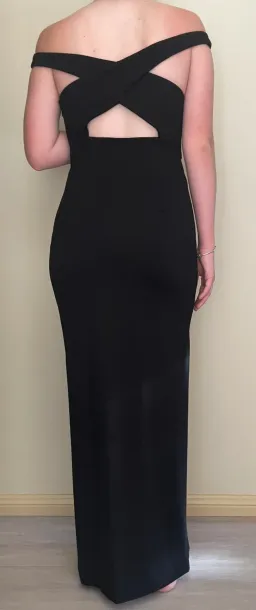 NICHOLAS Event Cross Over Poly-Blend Dress in Black Size 10 for rent on The Volte - image 2