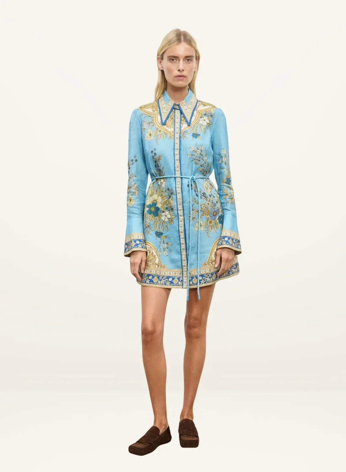 Alemais Cassie Mini Dress Blue Size 12 - Image 1