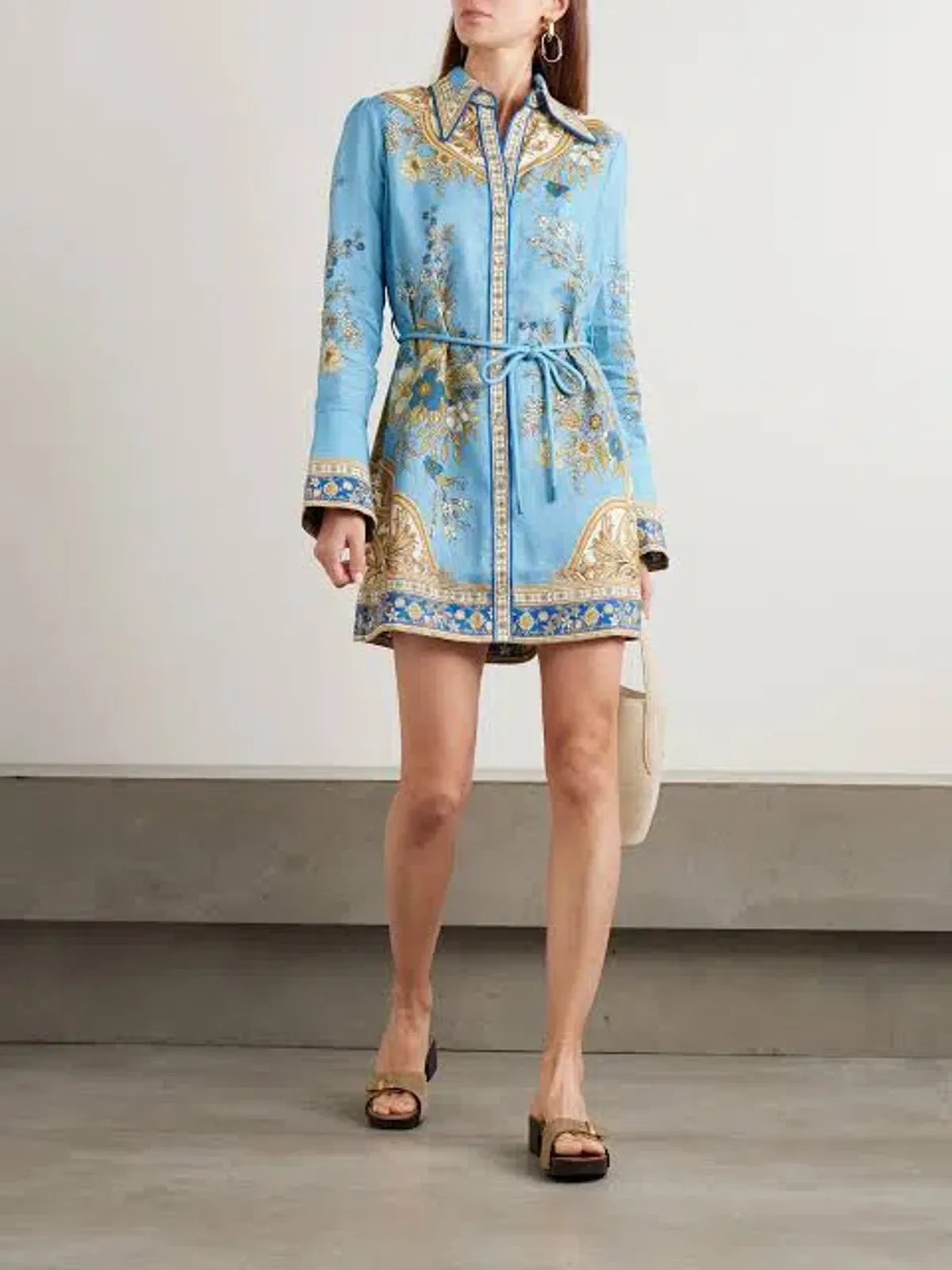 Alemais Cassie Mini Dress Blue Size 12 - Image 3