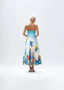 Justin Tong Aquarelle Midi Dress Multi Size 14 for rent on The Volte - image 7