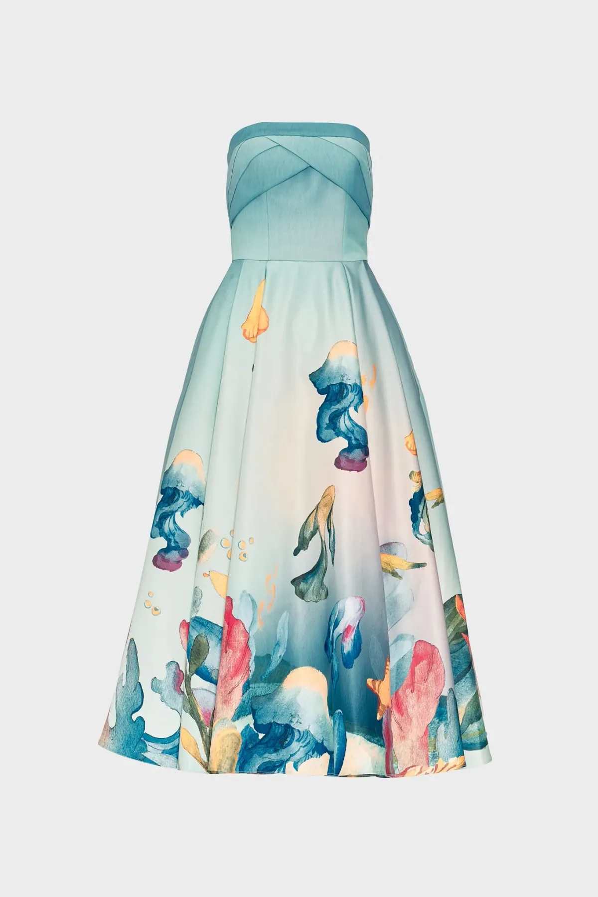 Justin Tong Aquarelle Midi Dress Multi Size 14 - Image 1