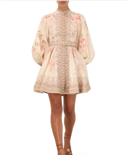 Zimmermann Illuminate Buttoned Mini Dress. Size 3 for rent on The Volte - image 1